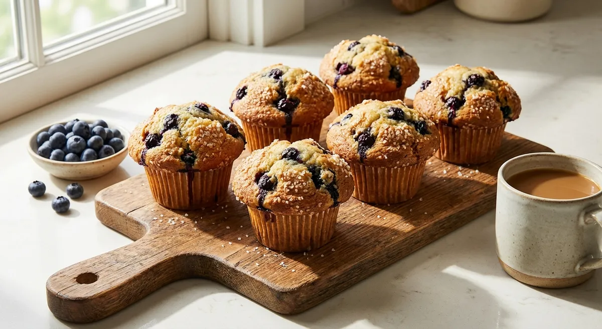 Bakery Style Blueberry Muffins